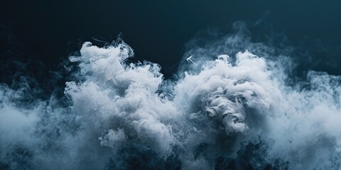Obraz premium A cloud of smoke fills the air. This image can be used to depict pollution, fire, or a mysterious atmosphere