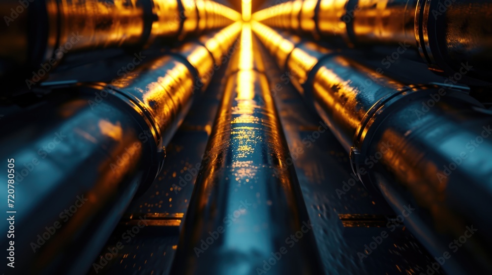 Poster a network of interconnected pipes. suitable for industrial, infrastructure, or engineering concepts