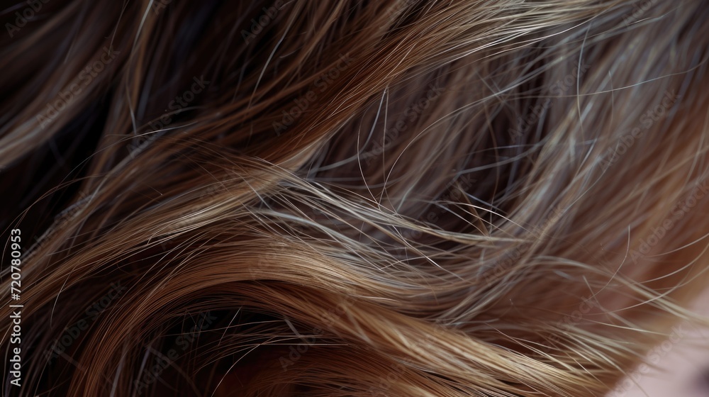 Aufkleber a close-up image of a person with long hair. this versatile picture can be used in various contexts