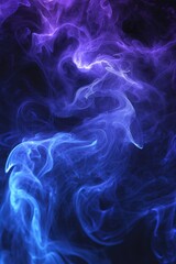 Obraz premium Close-up view of purple and blue smoke. Perfect for adding a touch of mystique and intrigue to your designs