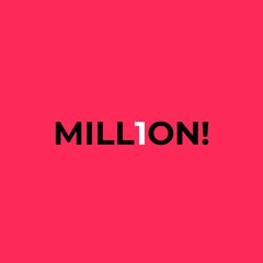 One million text concept art isolated on pink background. 