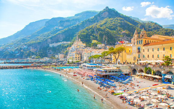 Scenic summer view of Amalfi town, Amalfi Coast, Italy