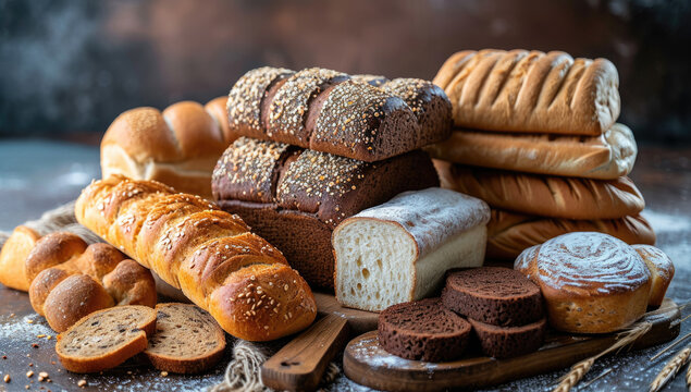 different kinds of bread like cookies Generative AI