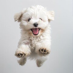 scute little puppy poodle jumping