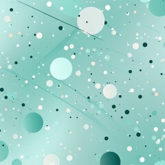 Teal abstract core background with dots, rhombuses, and circles, in the style of light teal and light mint