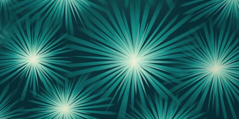 Teal striking artwork featuring a seamless pattern of stylized minimalist starbursts