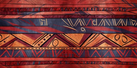 Terracotta, lavender, and jade seamless African pattern, tribal motifs grunge texture