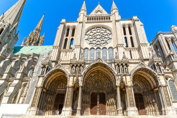 Chartres cathedral, France - gothic style landmark - south portal