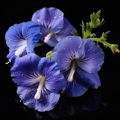 Scientific Graph of Butterfly Pea Isolated on White Background AI Generated