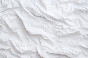 Seamless White Crumpled Paper Background Texture Pattern with Copy Space AI Generated