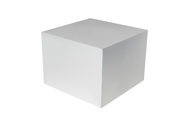cube white box packaging isolated on white background