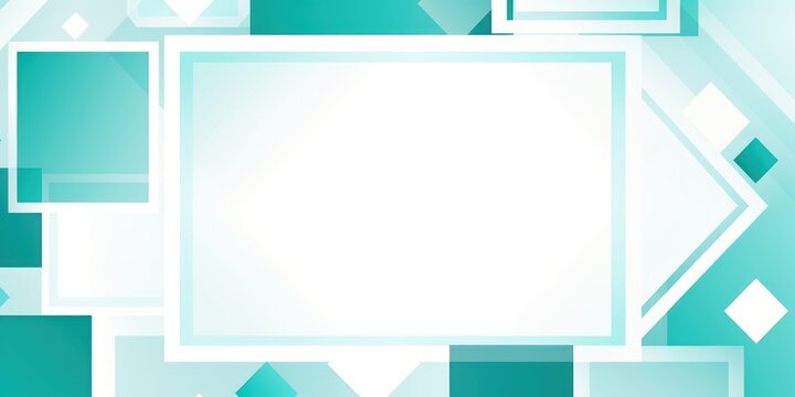 Turquoise simple clean geometric frame