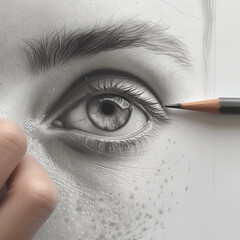 Close up of using a digital pencil
