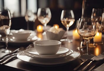  romantic setting nner restaurant Table