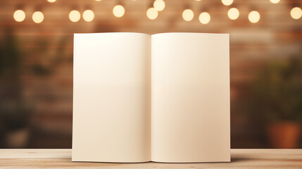 Book with blank pages, mockup, book template. - obrazy, fototapety, plakaty
