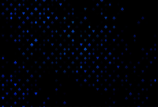 Dark BLUE vector layout with elements of cards.