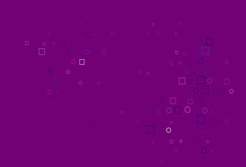 Light Pink, Blue vector texture with disks, rectangles.