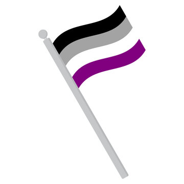 Asexual Pride flag in shape. International asexual pride flag in shape.