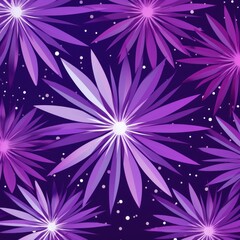 Fototapeta na wymiar Violet striking artwork featuring a seamless pattern of stylized minimalist starbursts
