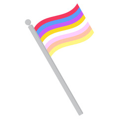Pangender Pride Flag. LGBTQ flag