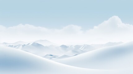 Snowy Landscape for Banner, Postcard, or Background AI Generated