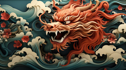 Chinese dragon background