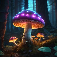 mushrooms in the forest