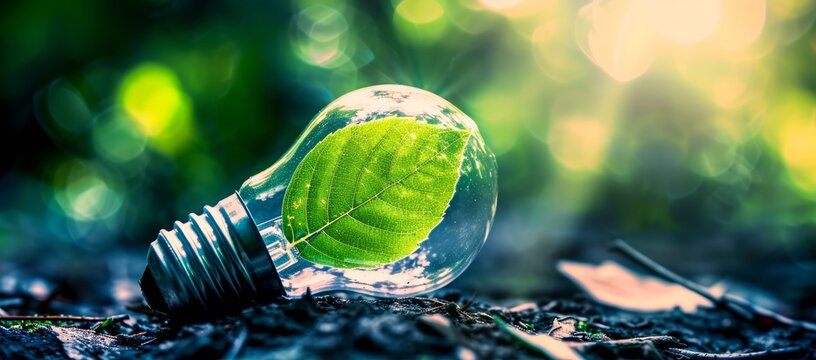 Nature's brilliance illuminates with a leafy glow inside a repurposed bottle, bringing a touch of green to any outdoor space