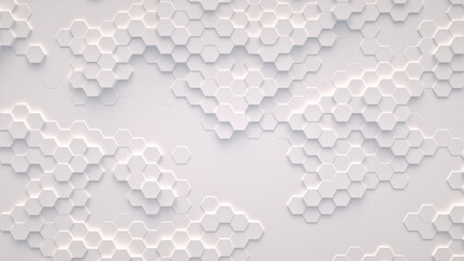 Abstract background from white hexagons
