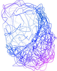 Abstract PNG scribble drawing element