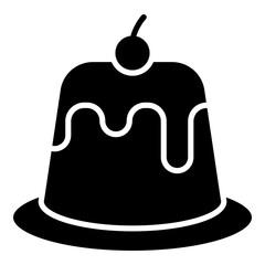 Pudding, jelly glyph solid icon