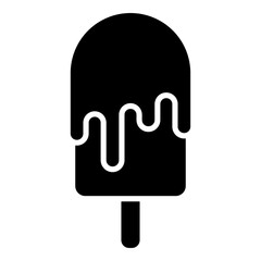 Ice cream bar, popsicle glyph solid icon