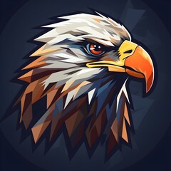 Eagle vector art logo for gamers -Generative AI	