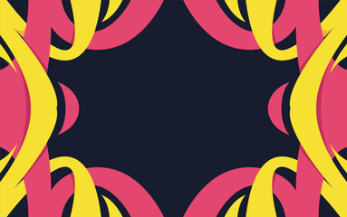 Obraz premium sports design background. pink and yellow colors with abstract geometric curve shapes