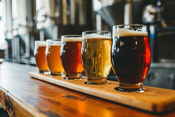 Artisanal microbrewery with craft beer tastings and brewery tours - obrazy, fototapety, plakaty