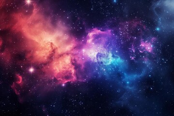 Colorful galaxy nebula in space