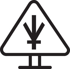 Fototapeta premium yield sign icon, icon