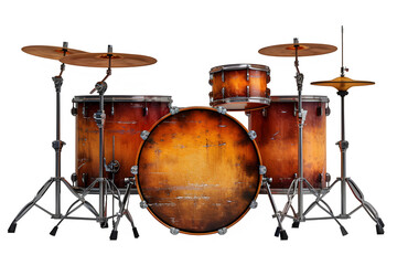 Fototapeta na wymiar drum kit isolated on transparent background ,drum set png ,generative ai