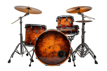 drum kit isolated on transparent background ,drum set png ,generative ai