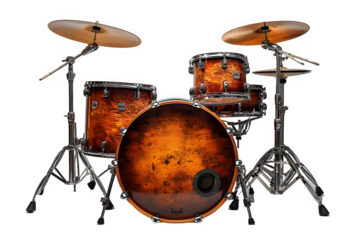drum kit isolated on transparent background ,drum set png ,generative ai