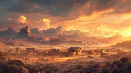 Rollo Wild West beautiful landscape with mountains © iridescentstreet