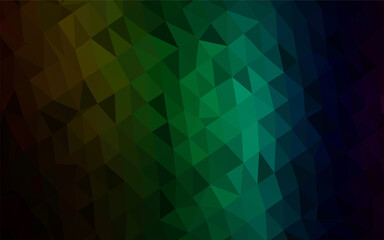 Dark Multicolor, Rainbow vector abstract polygonal cover. Colorful abstract illustration with gradient. New texture for your design.