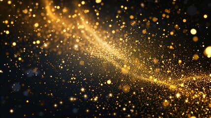 Obraz premium falling gold dust elements generative ai