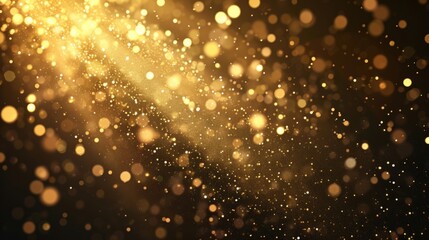 Fototapeta premium falling gold dust elements generative ai