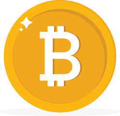 Bitcoin coin and money bank wallet
