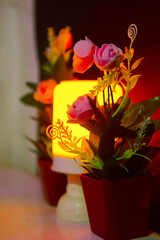 Pink flower  and bouquet on table jpg ,bouquet of roses