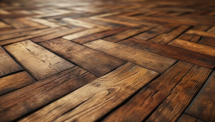 a floor made from wood strips, in the style of high resolution, patchwork patterns, classical architectural details