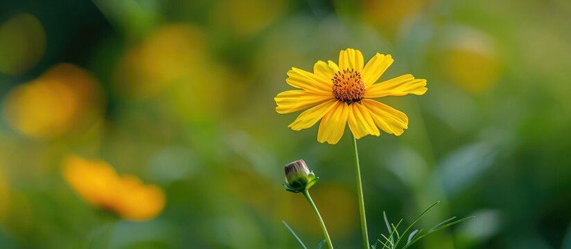 Gorgeous small yellow flower in natural garden with stunning images.