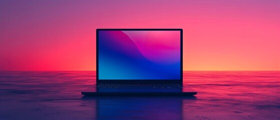 A laptop mockup, minimalistic