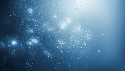 Obraz premium A blue background filled with abstract white particles providing ample space for personalized text or messages. Perfect for custom design applications